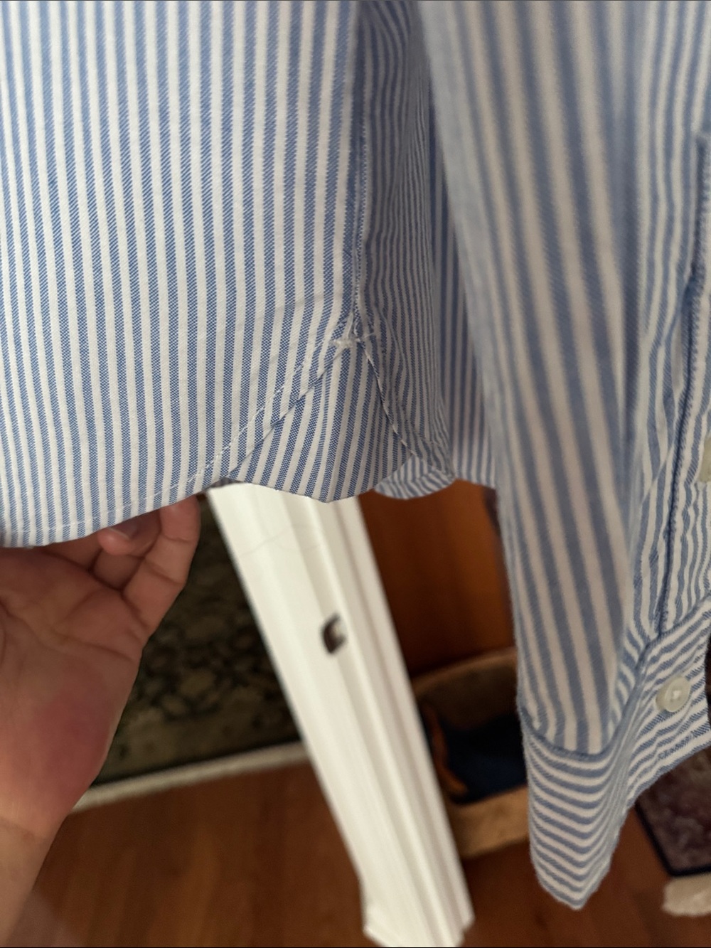 beachlunchlounge Blue & White Striped Button-Down Shirt - Picture 3 of 6